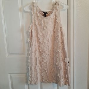 H&M Cream Cut-Out Flower Mini Shift Dress
